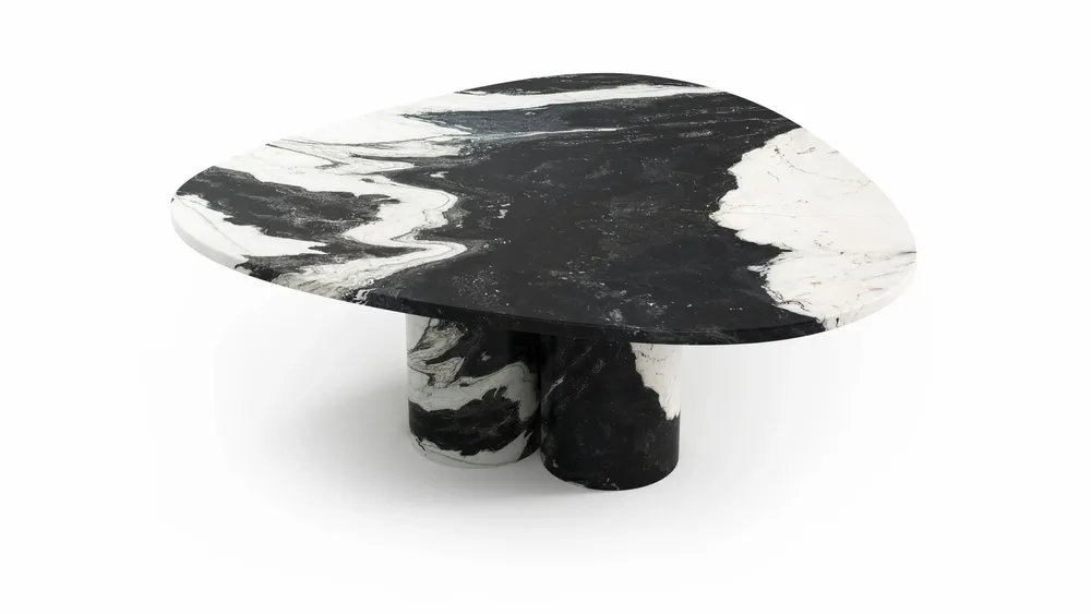 Coffee tables - Rivage - Coffee Tables - Panda Marble - 100X100X40 cm - STONE VALLEY