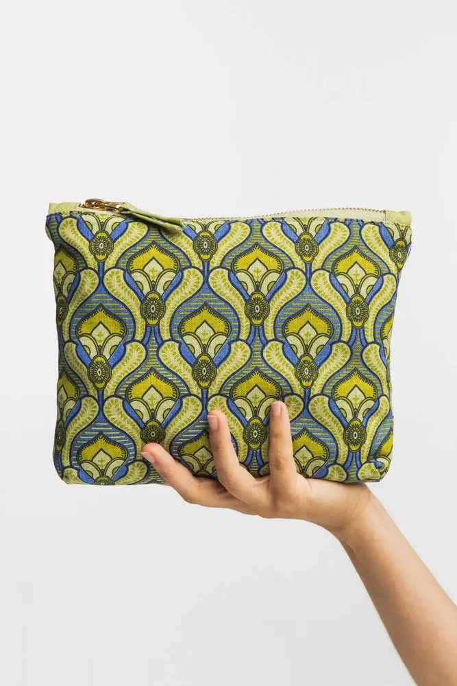 Bags and totes - Cloth bag and cosmetic bag BLOSSOM CHARM, GREEN TULIP & LEAFY FOREST - TRANQUILLO