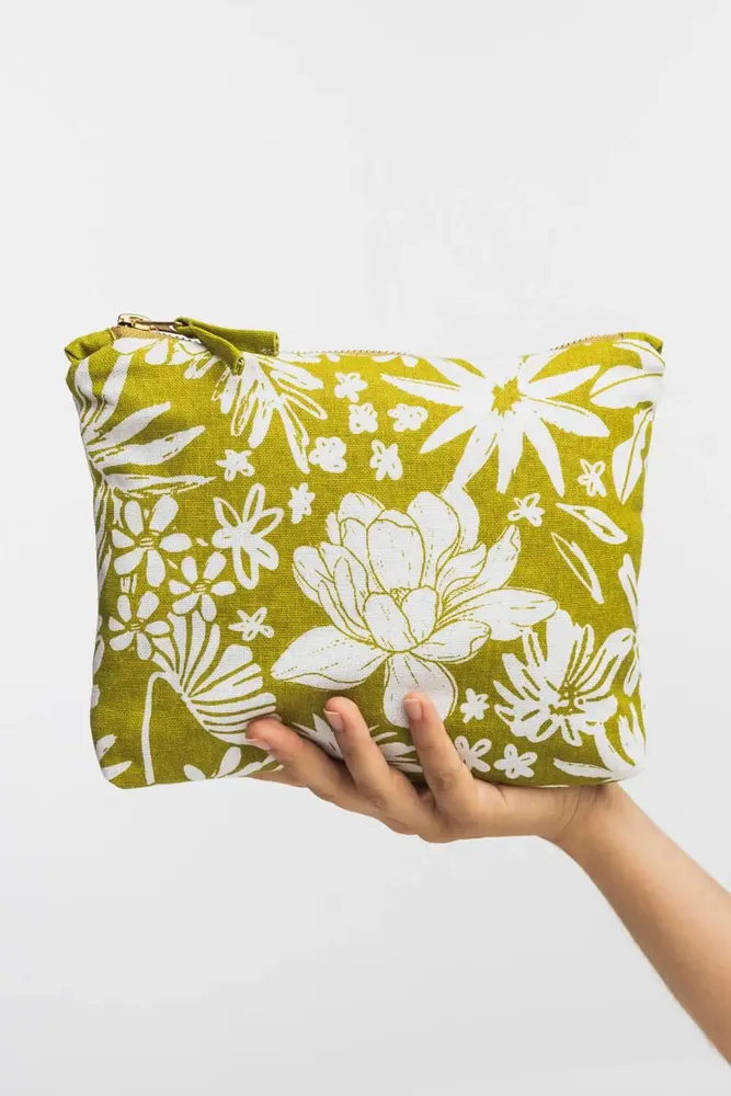 Bags and totes - Cloth bag and cosmetic bag BLOSSOM CHARM, GREEN TULIP & LEAFY FOREST - TRANQUILLO