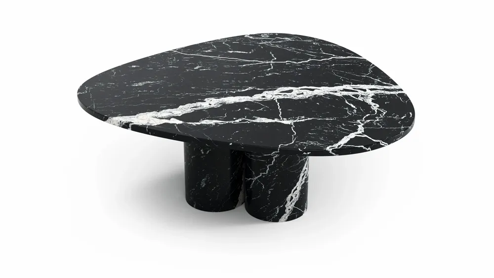 Tables basses - Rivage - Tables basses - Marbre Nero Maquina - 100X100X40 cm - STONE VALLEY