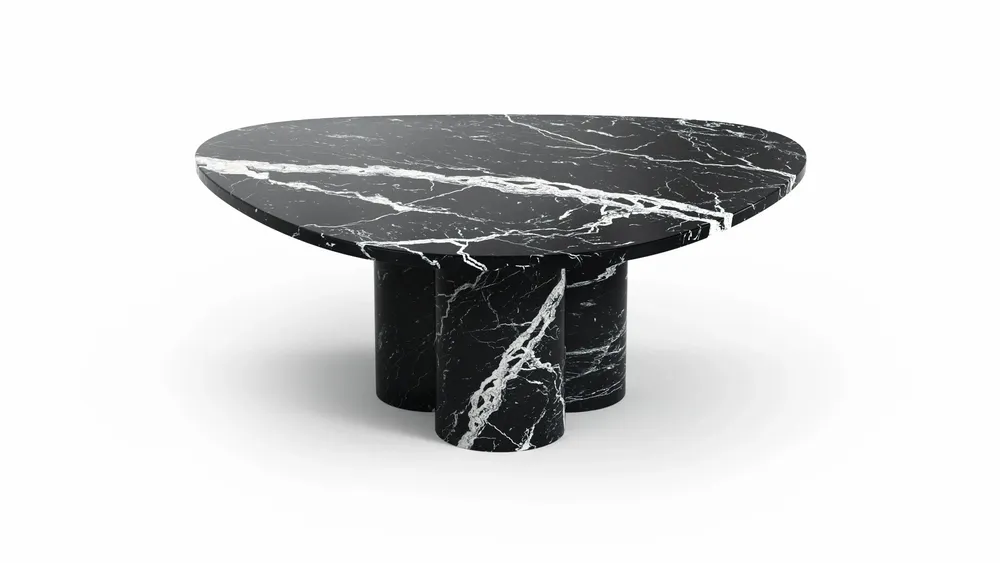 Tables basses - Rivage - Tables basses - Marbre Nero Maquina - 100X100X40 cm - STONE VALLEY