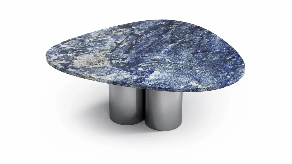 Tables basses - Rivage - Tables basses - Granit Blue Bahia - 100X100X40 cm - STONE VALLEY