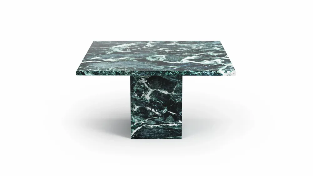 Tables basses - Carrera - Tables basses - Marbre Verde Alpi - 90X90X40 cm - STONE VALLEY