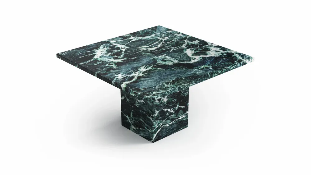 Tables basses - Carrera - Tables basses - Marbre Verde Alpi - 90X90X40 cm - STONE VALLEY