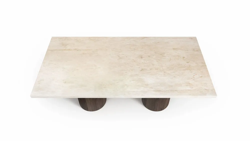 Coffee tables - Jaspura - Coffee Tables - Crema Marble - 100X50X40 cm - STONE VALLEY