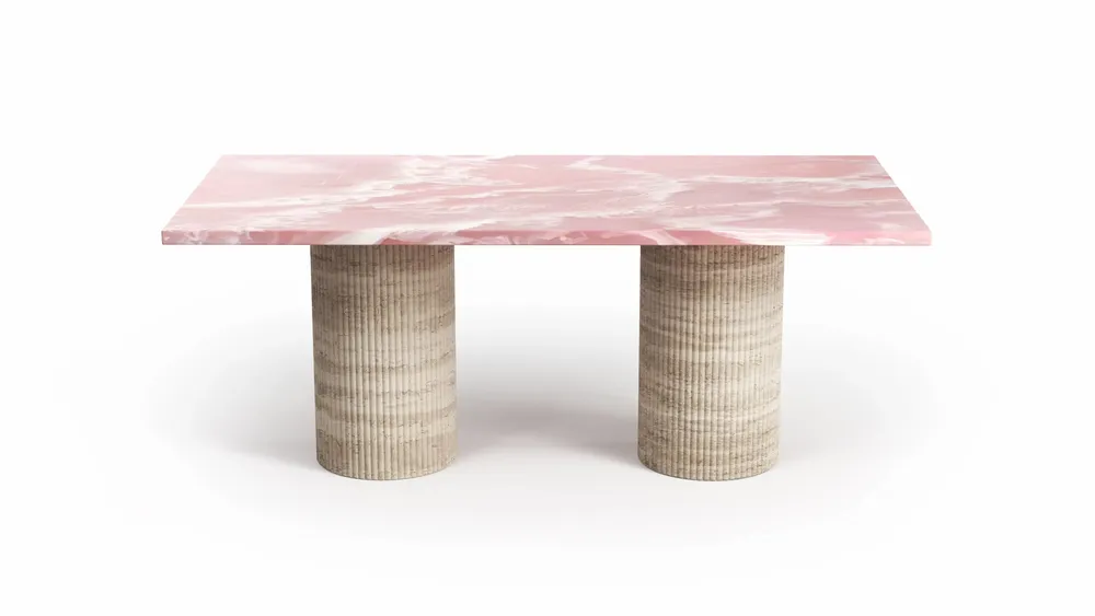 Tables basses - Jaspura - Tables basses - Onyx Rose - 100X50X40 cm - STONE VALLEY