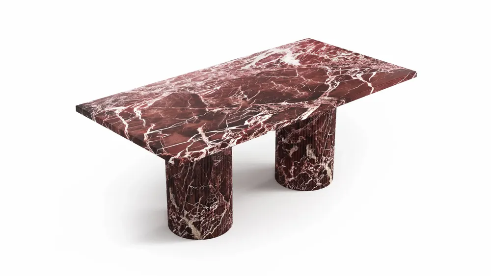 Coffee tables - Jaspura - Coffee tables - Rosso Levano marble - 120X60X40 cm - STONE VALLEY