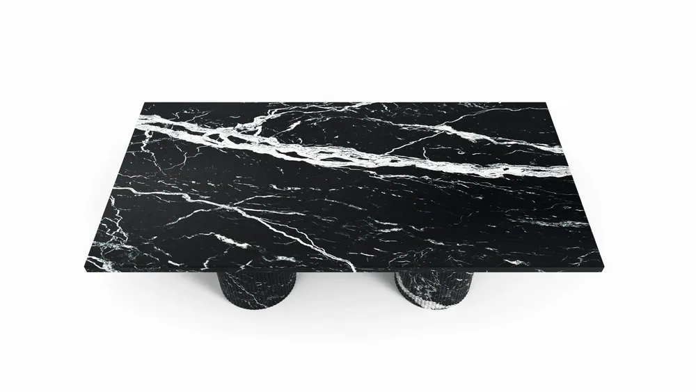 Coffee tables - Jaspura - Coffee Tables - Nero Maquina Marble - 120X60X40 cm - STONE VALLEY