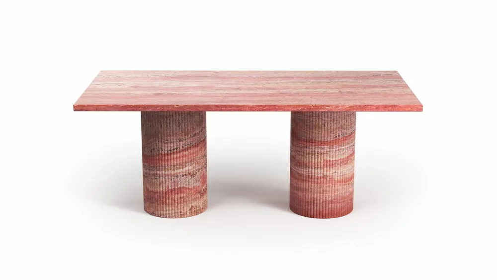 Tables basses - Jaspura - Tables basses - Travertin Rouge - 120X60X40 cm - STONE VALLEY