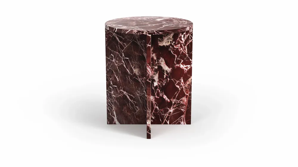 Other tables - Ocel - Other tables - Rosso Levano marble - 45X45X55 cm - STONE VALLEY