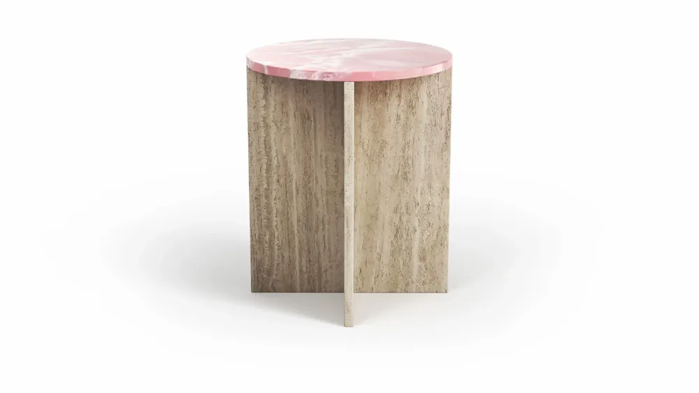 Other tables - Ocel - Other tables - Onyx Rose - 45X45X55 cm - STONE VALLEY