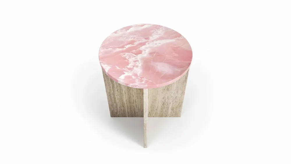 Other tables - Ocel - Other tables - Onyx Rose - 45X45X55 cm - STONE VALLEY
