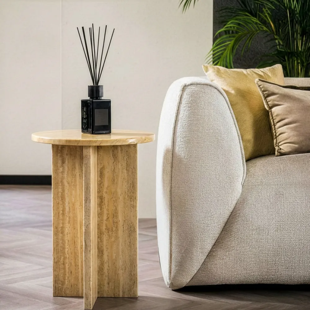 Autres tables  - Ocel - Autres tables - Travertin Classique - 45X45X55 cm - STONE VALLEY