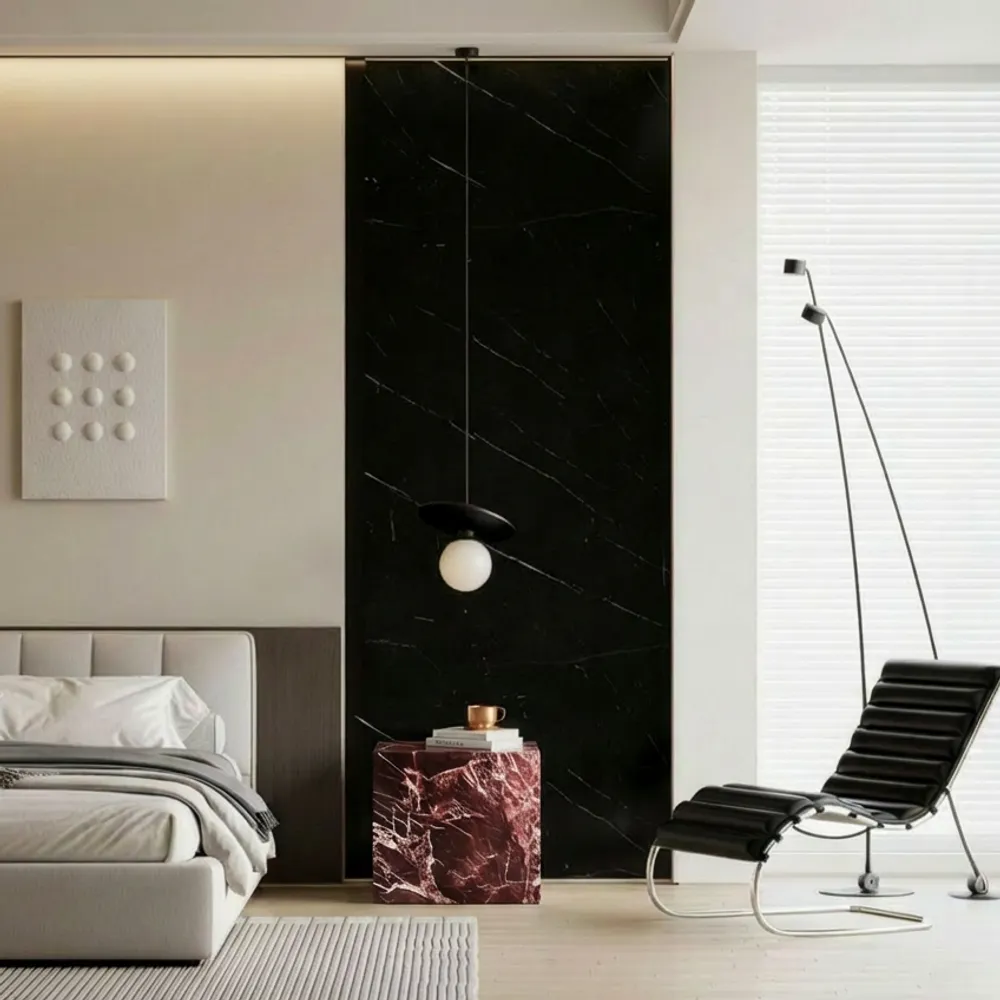 Lawn tables - Gema - Other tables - Rosso Levano marble - 45X45X43 cm - STONE VALLEY