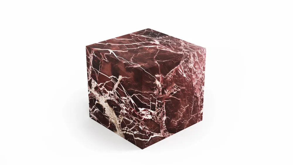 Lawn tables - Gema - Other tables - Rosso Levano marble - 45X45X43 cm - STONE VALLEY