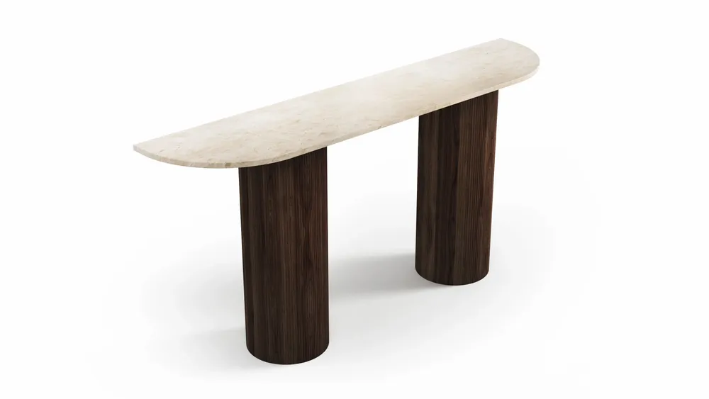 Console table - Ombrure - Console Table - Crema Marble - 160X40X85 cm - STONE VALLEY