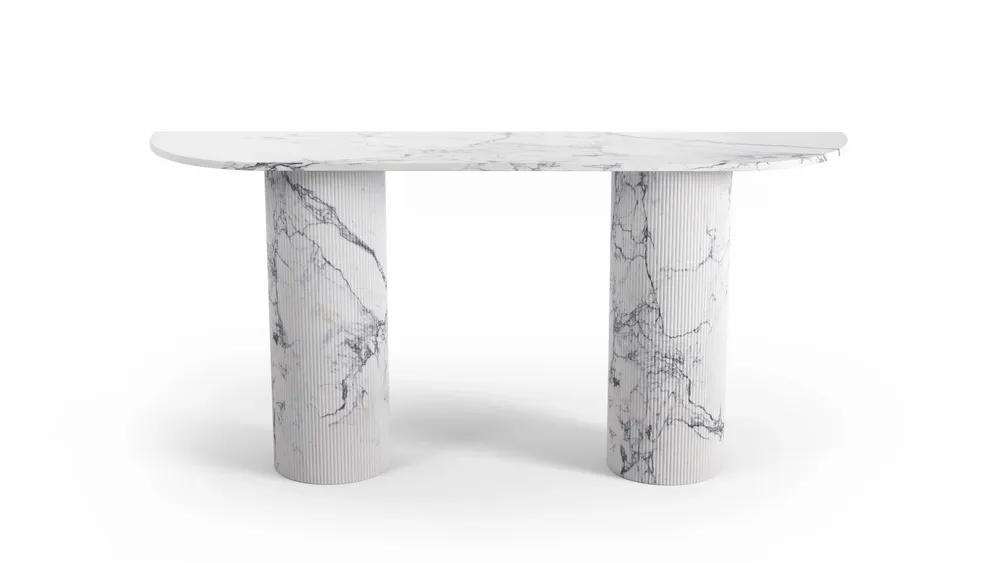 Consoles - Ombrure - Table console - Marbre Statuario Michelangelo Carrara - 160X40X85 cm - STONE VALLEY