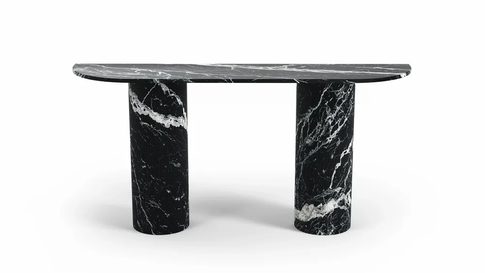 Console table - Ombrure - Console Table - Nero Maquina Marble - 160X40X85 cm - STONE VALLEY