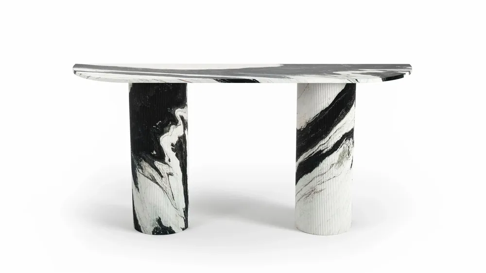 Console table - Shadow - Console Table - Panda Marble - 180X40X85 cm - STONE VALLEY