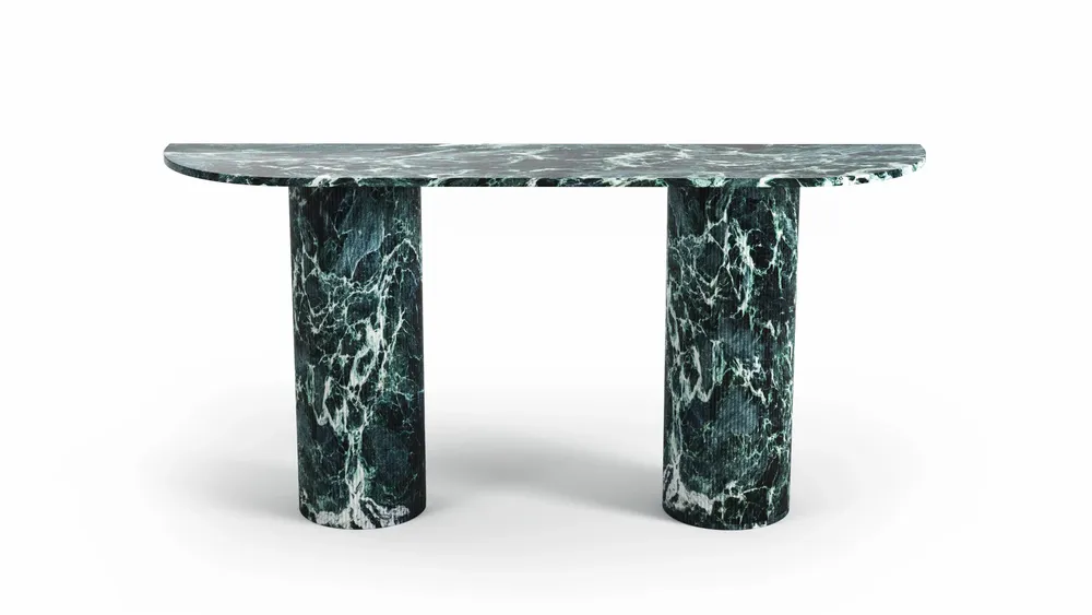 Consoles - Ombrure - Table console - Marbre Verde Alpi - 180X40X85 cm - STONE VALLEY