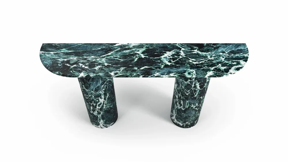Consoles - Ombrure - Table console - Marbre Verde Alpi - 180X40X85 cm - STONE VALLEY