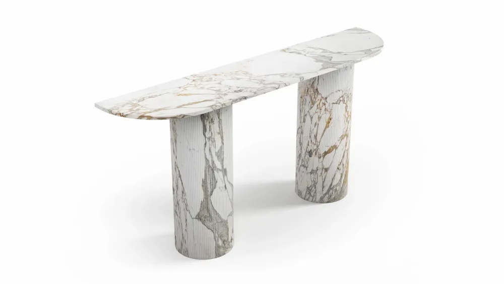Consoles - Ombrure - Table console - Marbre Calacatta Oro - 180X40X85 cm - STONE VALLEY