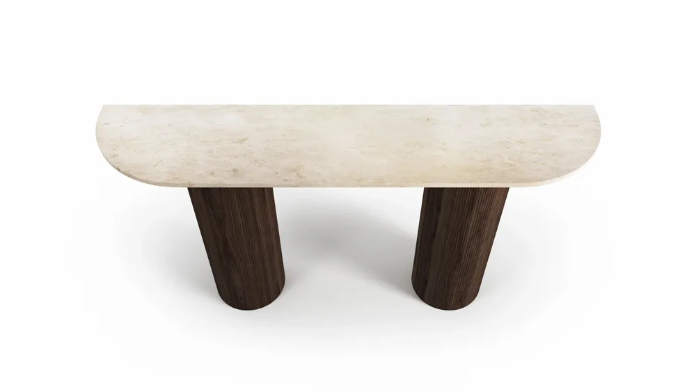 Console table - Ombrure - Console Table - Crema Marble - 180X40X85 cm - STONE VALLEY