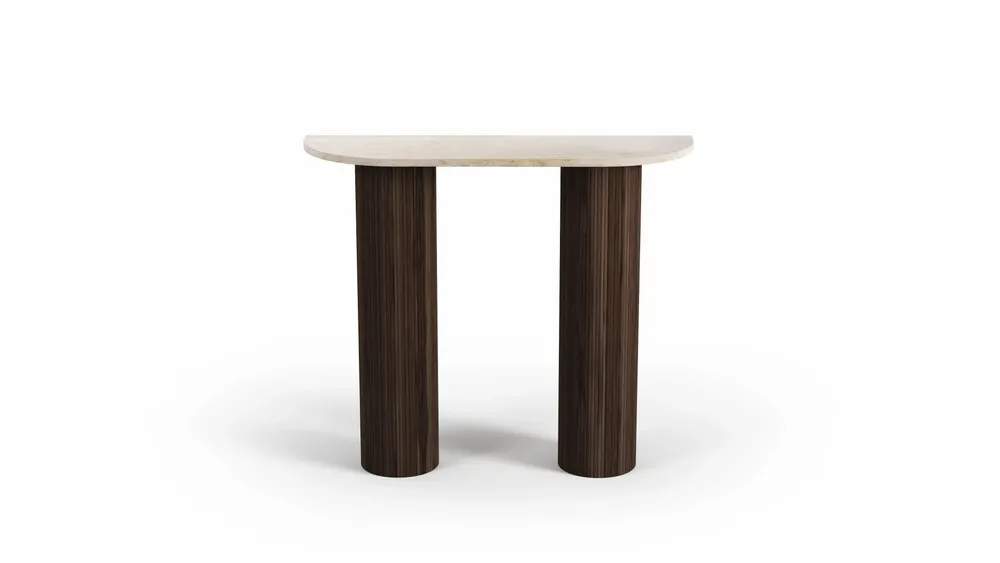 Consoles - Ombrure mini - Table console - Marbre Crema - 100X30X85 cm - STONE VALLEY