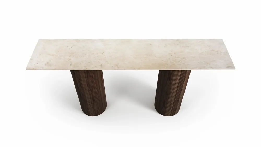 Console table - Ombrure - Console Table - Crema Marble - 160X40X85 cm - STONE VALLEY