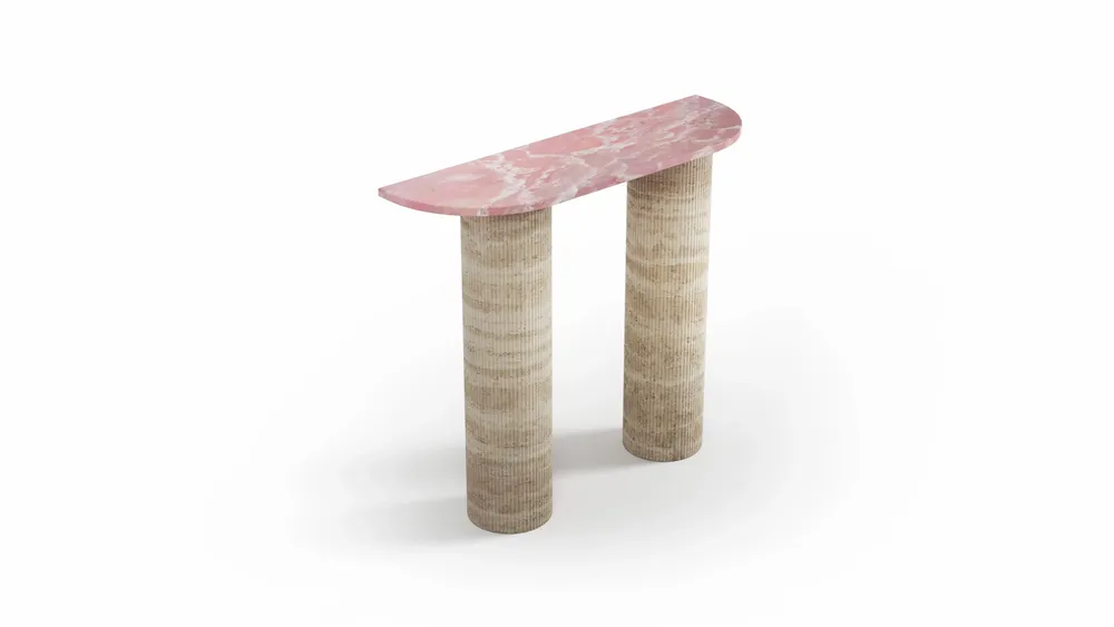 Console table - Ombre mini - Console table - Pink Onyx - 100X30X85 cm - STONE VALLEY