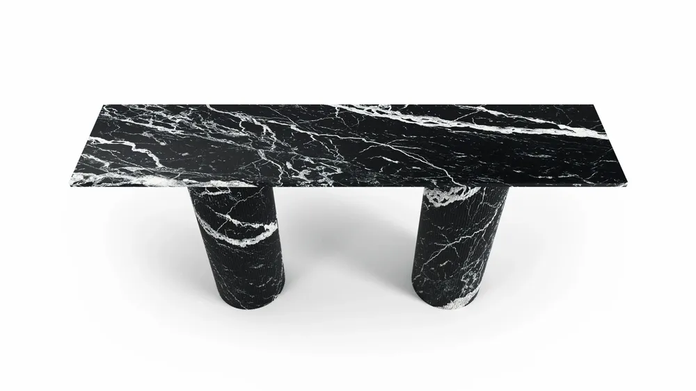Console table - Ombrure - Console Table - Nero Maquina Marble - 180X40X85 cm - STONE VALLEY