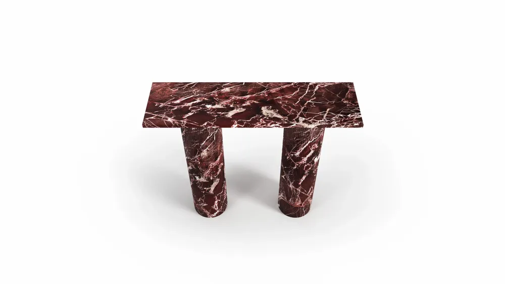 Console table - Ombre mini - Console table - Rosso Levano marble - 100X30X85 cm - STONE VALLEY