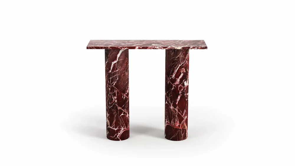 Console table - Ombre mini - Console table - Rosso Levano marble - 100X30X85 cm - STONE VALLEY