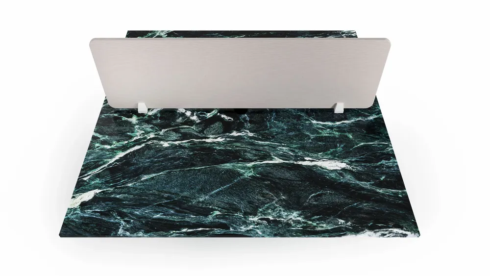 Office furniture and storage - Escalerion - offices - Verde Alpi marble - 140X140X75 cm - STONE VALLEY