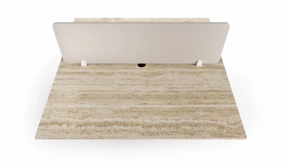 Office furniture and storage - Escalerion - offices - Classic Travertine - 140X140X75 cm - STONE VALLEY