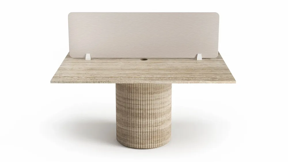 Office furniture and storage - Escalerion - offices - Classic Travertine - 140X140X75 cm - STONE VALLEY