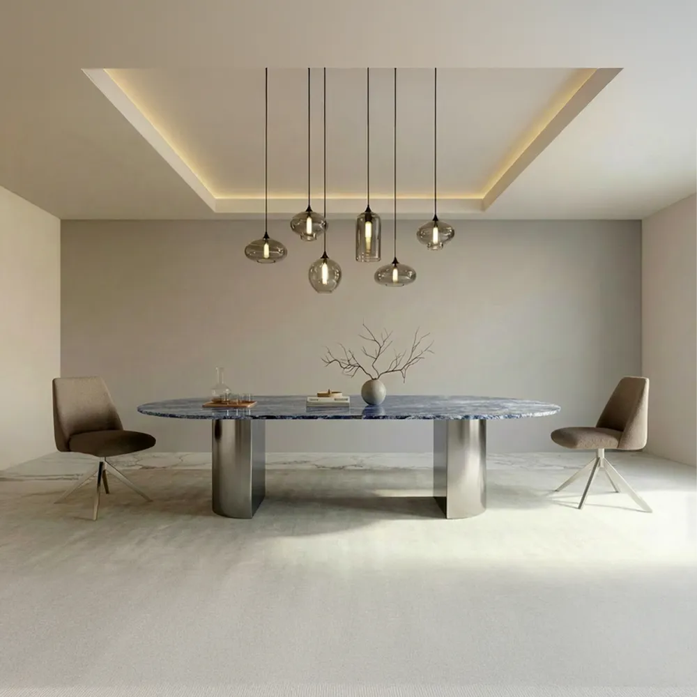 Tables Salle à Manger - Refleko - Tables à manger - Granit Blue Bahia - 200X100X75 cm - STONE VALLEY