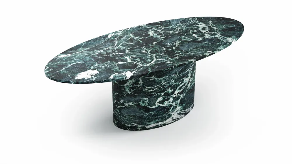 Dining Tables - Valleyra - Dining Tables - Verde Alpi Marble - 180X100X75 cm - STONE VALLEY