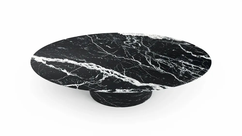 Dining Tables - Valleyra - Dining Tables - Nero Maquina Marble - 180X100X75 cm - STONE VALLEY