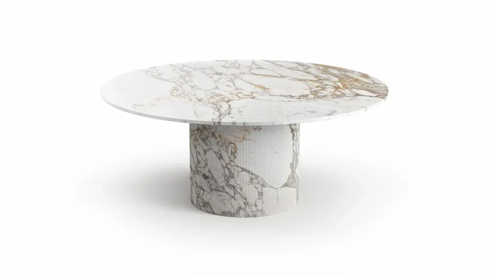 Tables Salle à Manger - Ocel - Tables à manger - Marbre Calacatta Oro - 180X180X75 cm - STONE VALLEY