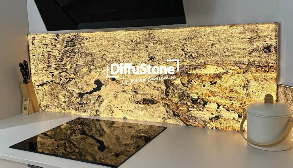 Wall panels - Luminous Stone Sheet - DIFFUSTONE
