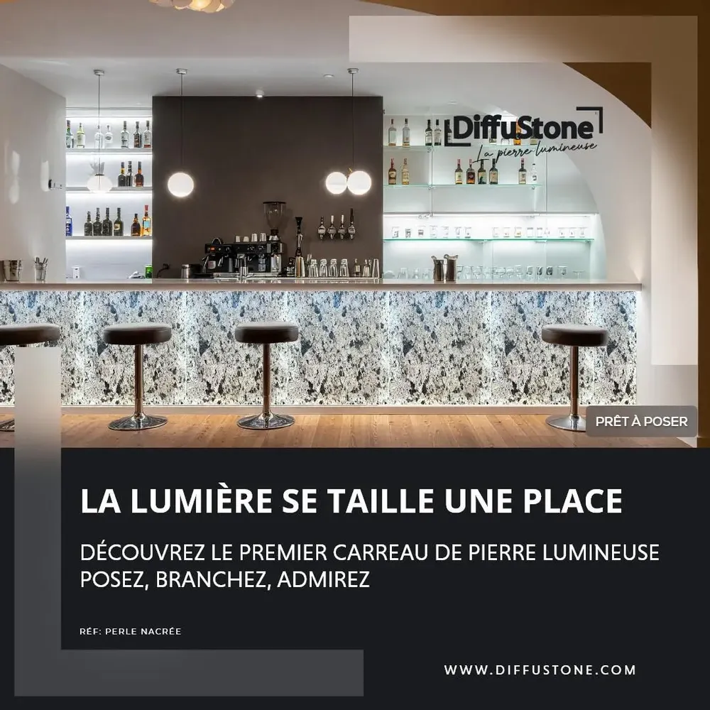 Wall panels - Luminous Stone Sheet - DIFFUSTONE