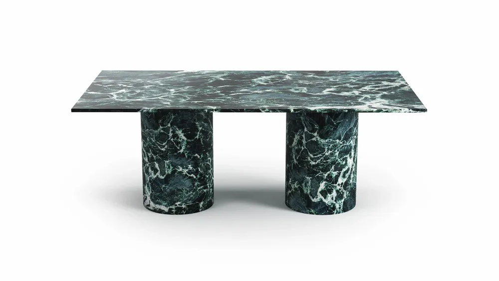Dining Tables - Jaspura - Dining Tables - Verde Alpi Marble - 180X90X75 cm - STONE VALLEY