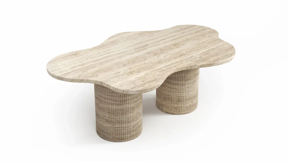Tables basses - Nunoca - Tables basses - Travertin Classique - 130X80X40 cm - STONE VALLEY