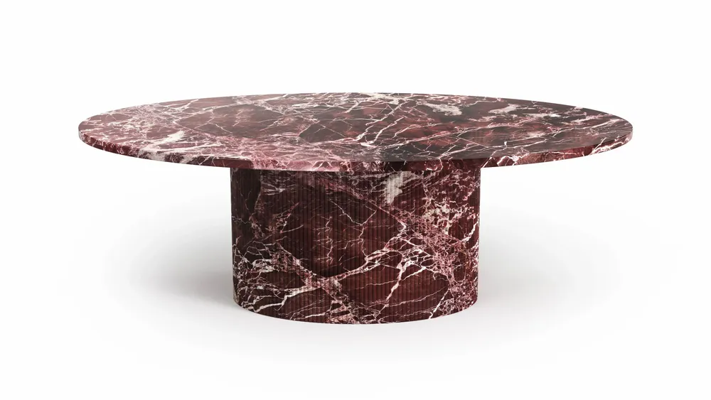 Coffee tables - Valleyra - Coffee tables - Rosso Levano marble - 140X80X40 cm - STONE VALLEY