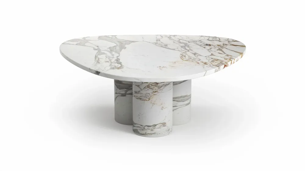 Tables basses - Rivage - Tables basses - Marbre Calacatta Oro - 100X100X40 cm - STONE VALLEY