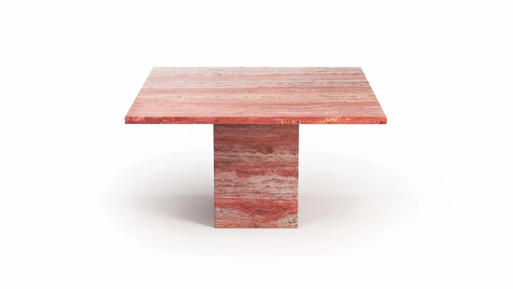 Tables basses - Carrera - Tables basses - Travertin Rouge - 90X90X40 cm - STONE VALLEY