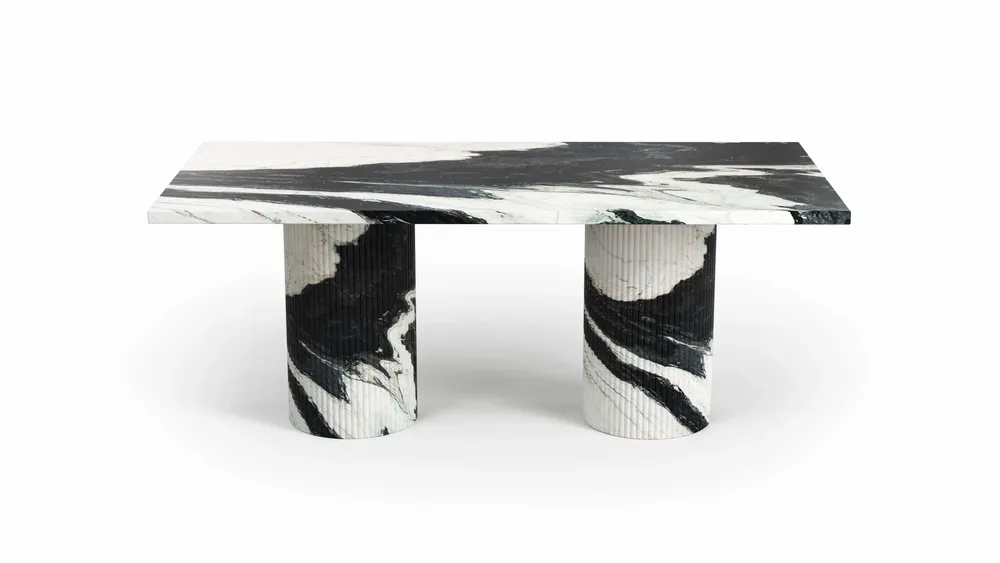 Coffee tables - Jaspura - Coffee Tables - Panda Marble - 120X60X40 cm - STONE VALLEY