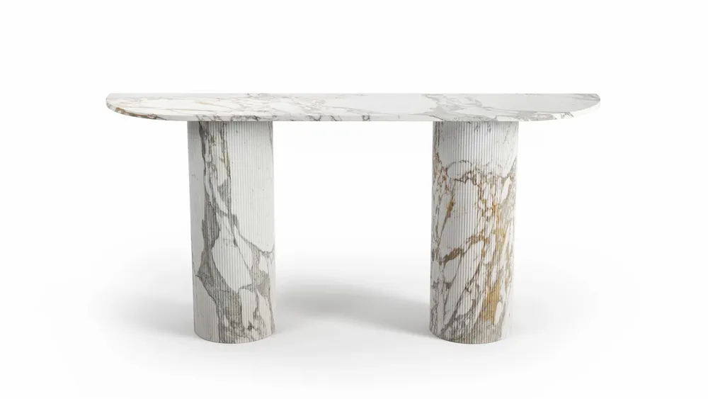 Consoles - Ombrure - Table console - Marbre Calacatta Oro - 160X40X85 cm - STONE VALLEY