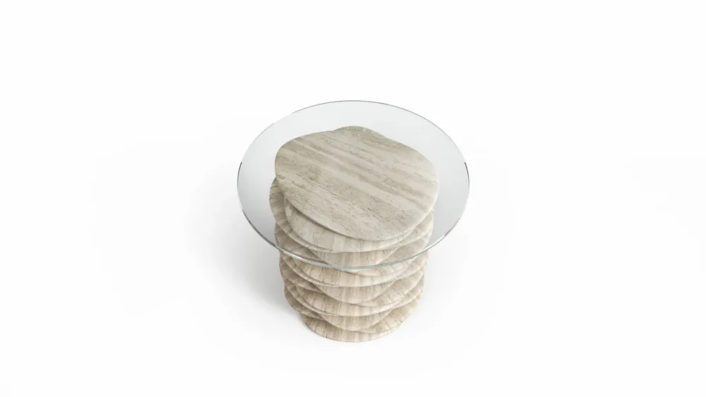 Autres tables  - Stonissime - Autres tables - Verre - 50X50X44 cm - STONE VALLEY